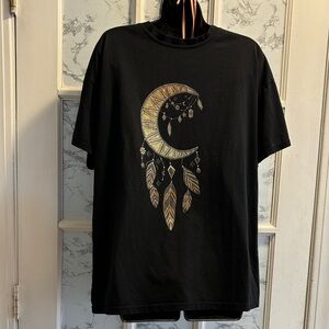 Chicyea Dreamcatcher Themed Top Colored Black Gold Gently worn NWOTS
